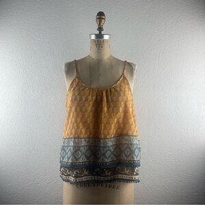 Eternal Sunshine Creations l XS/S Cotton Voile Boho Floral Crochet Lace Crop Top